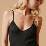 CARMEL slip dress in naked - black