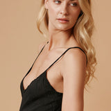 CARMEL slip dress in naked - black
