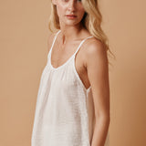 PLAYA tank top in naked - white