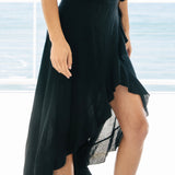 SOLANA wrap skirt - black
