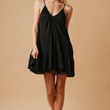 ST TROPEZ ruffle mini - black