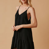 ST TROPEZ ruffle mini - black