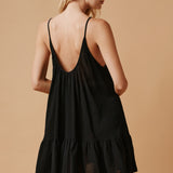 ST TROPEZ ruffle mini - black