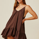 ST TROPEZ ruffle mini - chocolate