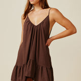 ST TROPEZ ruffle mini - chocolate