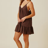 ST TROPEZ ruffle mini - chocolate