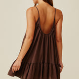 ST TROPEZ ruffle mini - chocolate