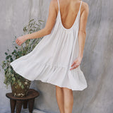 ST TROPEZ ruffle mini in naked - white