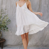 ST TROPEZ ruffle mini in naked - white