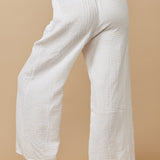 THE PINES beach pant in double gauze - white
