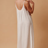 TULUM low back maxi in naked - white
