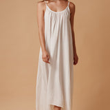 TULUM low back maxi in naked - white