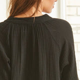 MARRAKESH dashiki in lightweight gauze - black