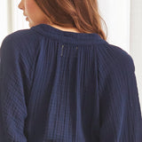 MARRAKESH dashiki in lightweight gauze - pacific
