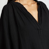 MARRAKESH dashiki in double gauze - black