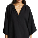 MARRAKESH dashiki in double gauze - black
