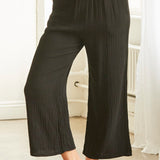 THE PINES beach pant in double gauze - black