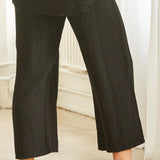 THE PINES beach pant in double gauze - black