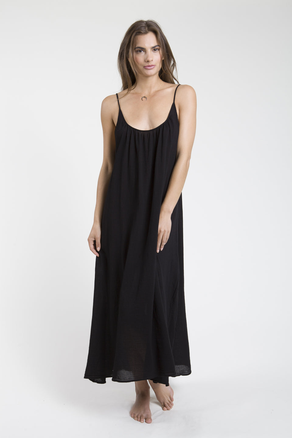 Low Back Maxi Dress - TULUM - Black Low Back Maxi Dress - TULUM - Black
