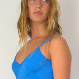 CARMEL slip dress in naked - moroccan blue