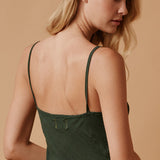 CARMEL slip dress in naked - moss