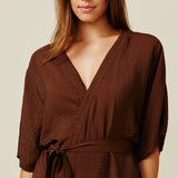GOA robe in naked - chocolate