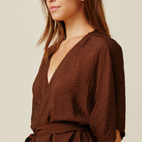GOA robe in naked - chocolate