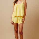 LA JOLLA shorts in gauze - daffodil
