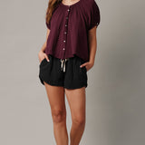 LA JOLLA shorts in gauze - black