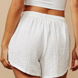 LA JOLLA shorts in gauze - white