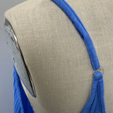 TULUM low back maxi in lightweight gauze - moroccan blue