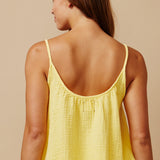 PLAYA tank top in lightweight gauze - daffodil