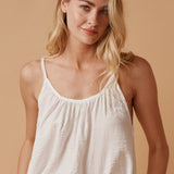 PLAYA tank top in naked - white