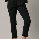 PRUDENCE ISLAND lounge pant in double gauze - black