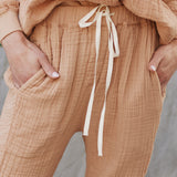 PRUDENCE ISLAND lounge pant in double gauze - latte