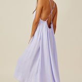 SEYCHELLES cross back maxi in naked - lilac