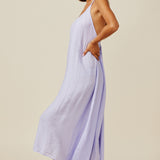 SEYCHELLES cross back maxi in naked - lilac