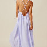 SEYCHELLES cross back maxi in naked - lilac