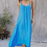SEYCHELLES cross back maxi in naked - moroccan blue