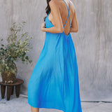 SEYCHELLES cross back maxi in naked - moroccan blue