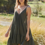 ST TROPEZ ruffle mini - moss