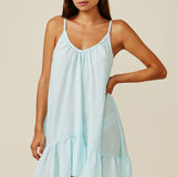 ST TROPEZ ruffle mini in naked - seafoam