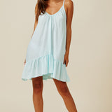 ST TROPEZ ruffle mini in naked - seafoam