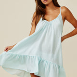 ST TROPEZ ruffle mini in naked - seafoam