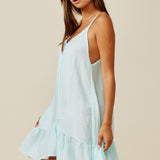 ST TROPEZ ruffle mini in naked - seafoam
