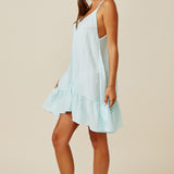 ST TROPEZ ruffle mini in naked - seafoam