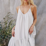 ST TROPEZ ruffle mini in naked - white