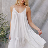 ST TROPEZ ruffle mini in naked - white