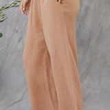 THE PINES beach pant in double gauze - latte