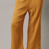 THE PINES beach pant in double gauze - turmeric